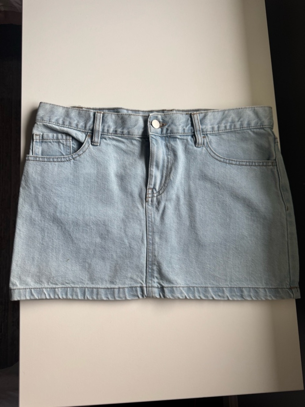 Harlow Light Blue Denim Mini Skirt